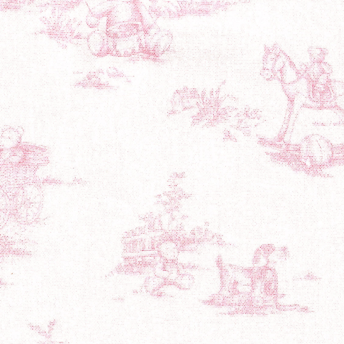 Fabric Finders Print #2783-Teddy Bear Toile-Pink