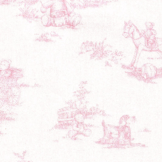 Fabric Finders Print #2783-Teddy Bear Toile-Pink