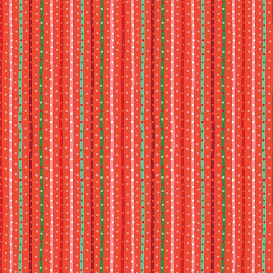 Riley Blake-Twas by Jill Howarth-Christmas Stripes-Red