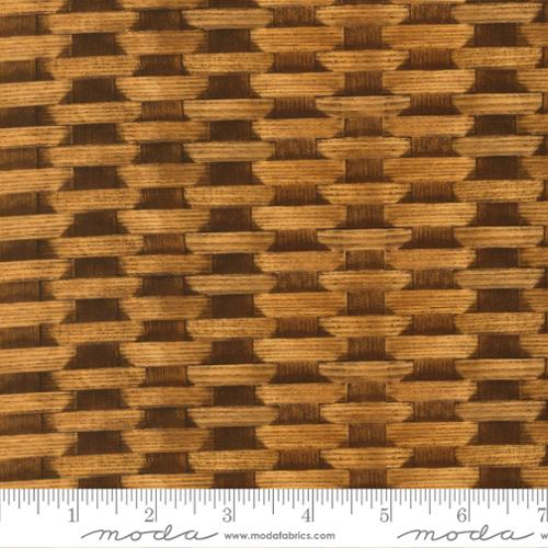 Moda Fabrics-Paper Trails-Basketweave-Golden