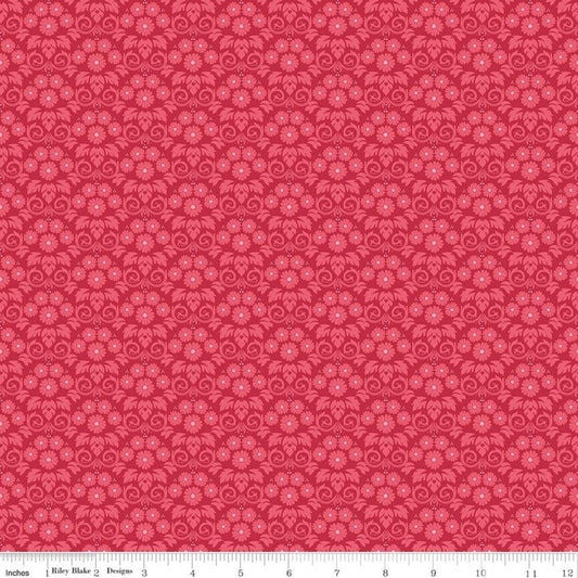 Riley Blake Quilting Cotton-Bluegrass Charm-Damask Red