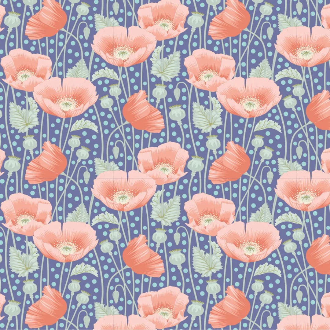 Tilda® Gardenlife-Poppies Blue