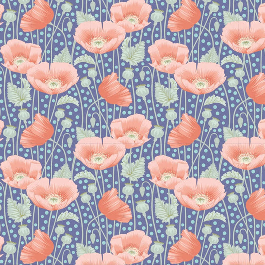 Tilda® Gardenlife-Poppies Blue