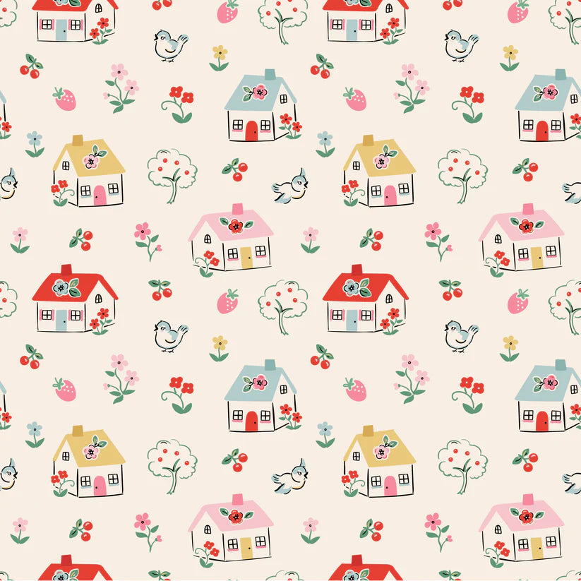 Poppie Cotton-Home Sweet Home-Happy Home Cream