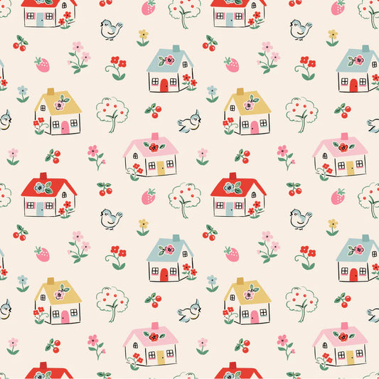 Poppie Cotton-Home Sweet Home-Happy Home Cream