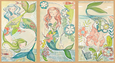 Cori Dantini by Blend Fabrics-Mermaid Days-Mermaid Panel