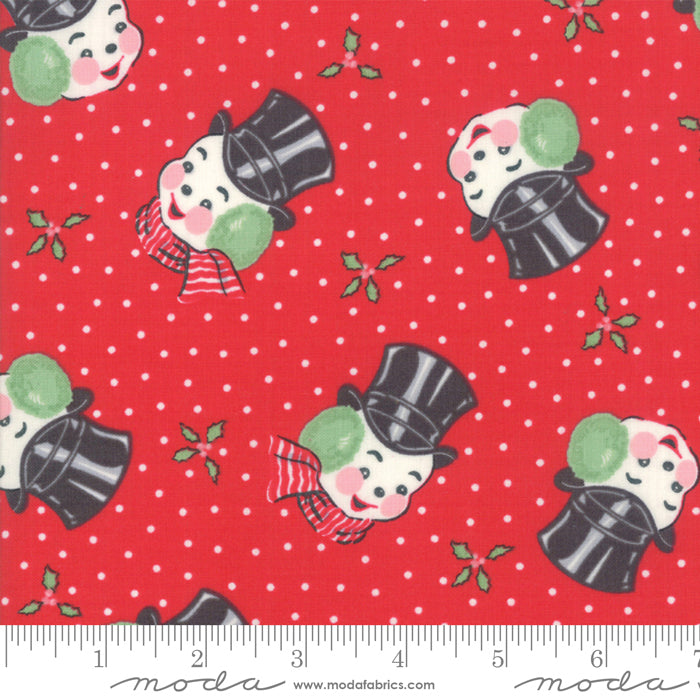 Moda-Sweet Christmas-Urban Chiks- Snowman on Red