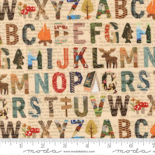 Moda Fabrics-Paper Trails-Alphabet-Cream