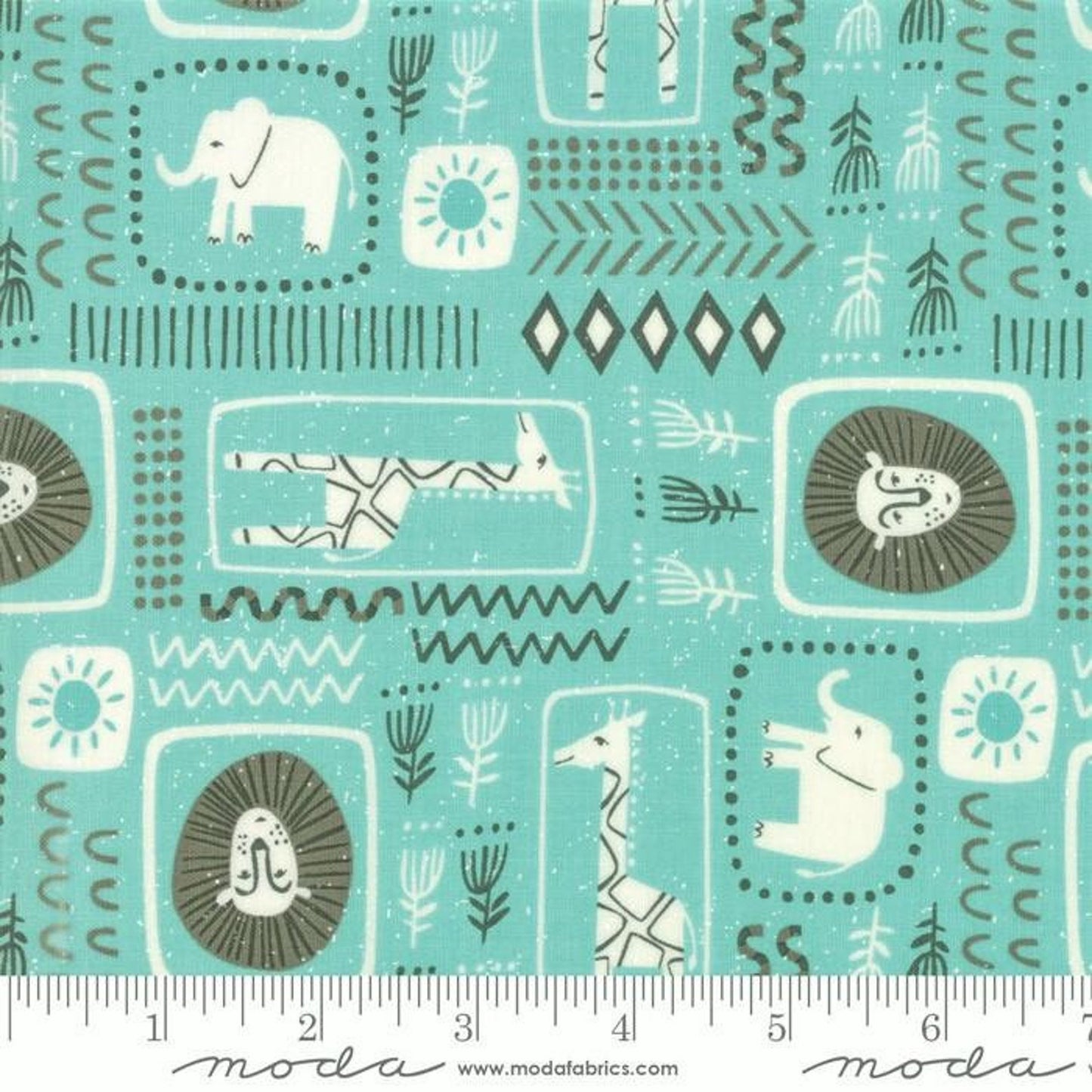 Moda Fabrics-Safari Life-20644-Patchwork Garden-Aqua