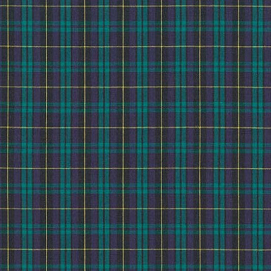 Robert Kaufman Sevenberry Tartan Plaid-Blue, Hunter & Yellow