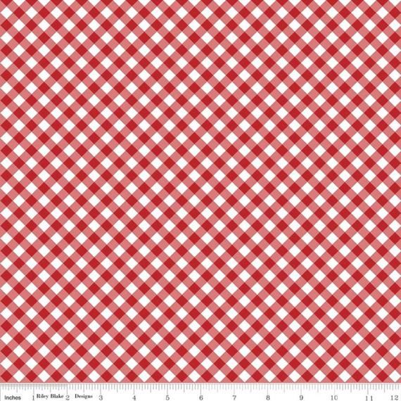 Riley Blake-Seaside-Gingham-Red