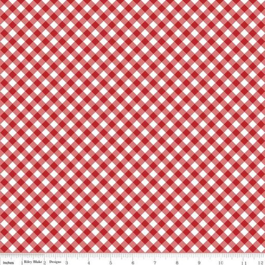 Riley Blake-Seaside-Gingham-Red