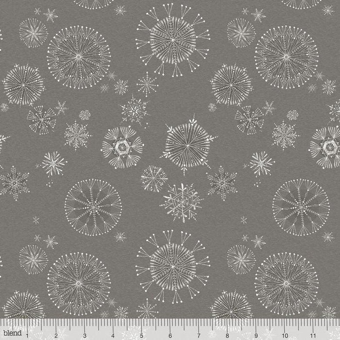 Cori Dantini by Blend Fabrics-Snow Fun-Snowflakes-Grey