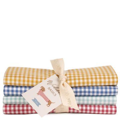 Tilda® Wideback Quarter Cut Bundle-Gingham 4pc
