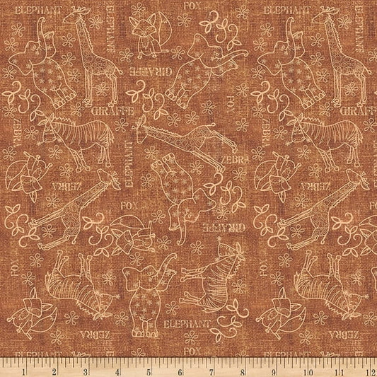 Quilting Treasures-Wild Things-1649-Brown