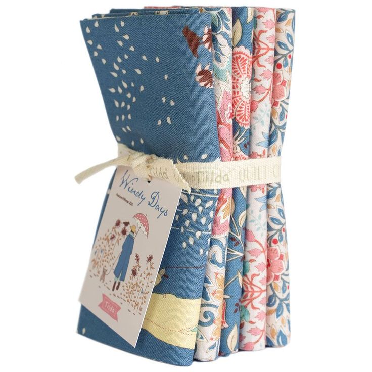 Tilda® Fat Quarter Bundle-Windy Days-Blue